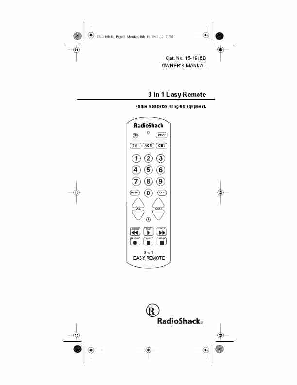 Radio Shack Universal Remote Easy Remote-page_pdf